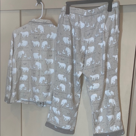 Munki Munki Pajamas set size medium with Polar Bear Print preowned - Picture 8 of 13